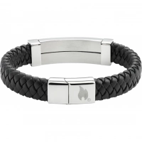 Браслет Zippo Steel Bar Braided Leather Bracelet (20 см) купить в Нижнем Новгороде