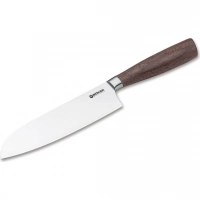 Кухонный нож Boker Core Santoku, сталь X50CrMoV15, рукоять орех купить в Нижнем Новгороде