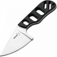 Нож с фиксированным клинком шейный Chad Los Banos Design SFB Neck, Boker Plus 02BO321, сталь 440C Satin, рукоять стеклотекстолит G10 купить в Нижнем Новгороде