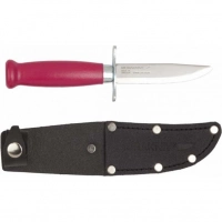 Нож с фиксированным лезвием Morakniv Scout 39 Safe Cerise, сталь Sandvik 12С27, рукоять береза, розовый купить в Нижнем Новгороде