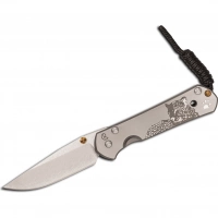 Нож складной Chris Reeve Large Sebenza 21, сталь CPM S35VN, рукоять титан с рисунком Leopard купить в Нижнем Новгороде