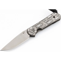 Нож складной Chris Reeve Large Sebenza 21, сталь CPM S35VN, рукоять титан с рисунком Perception купить в Нижнем Новгороде