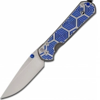 Нож складной Chris Reeve Large Sebenza, сталь CPM S35VN, рукоять титан с рисунком Blue Hex купить в Нижнем Новгороде