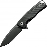 Нож складной LionSteel ROK A BB, сталь Black DLC-Coated Bhler M390, рукоять алюминий, чёрный купить в Нижнем Новгороде