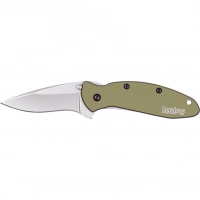 Складной полуавтоматический нож Kershaw Scallion Olive, сталь 420HC, рукоять алюминий купить в Нижнем Новгороде