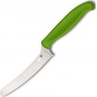 Универсальный кухонный нож Spyderco Z-Cut Offset Kitchen Green, сталь CTS™ — BD1 Alloy, рукоять зеленый полипропилен купить в Нижнем Новгороде