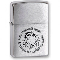 Зажигалка ZIPPO Горилла, латунь с покрытием Brushed Chrome, серебристый, матовая, 36х12×56 мм купить в Нижнем Новгороде