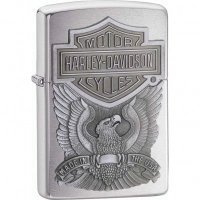 Зажигалка ZIPPO Harley-Davidson®, с покрытием Brushed Chrome, латунь/сталь, серебристая, 36x12x56 мм купить в Нижнем Новгороде