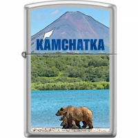 Зажигалка ZIPPO Камчатка с покрытием Satin Chrome™ купить в Нижнем Новгороде