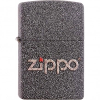 Зажигалка ZIPPO, латунь с покрытием Iron Stone™, серая с фирменным логотипом, матовая, 36x12x56 мм купить в Нижнем Новгороде