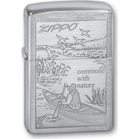 Зажигалка ZIPPO Row Boat Brushed Chrome, латунь с никеле-хром.покрыт., серебр., матов., 36х56х12 мм купить в Нижнем Новгороде